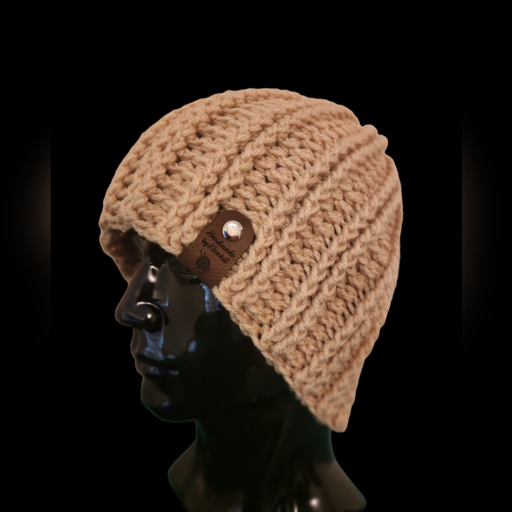 Men's Crochet Ribbed Beanie